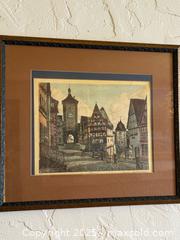 MaxSold Auction: Ernst Geissendorfer &#34;Rothenburg Tauter Etching Print Signed Framed Etch - San Francisco (California, USA) SELLER MANAGED Estate Sale Online Auction - Kenwood Way