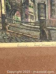 MaxSold Auction: Ernst Geissendorfer &#34;Rothenburg Tauter Etching Print Signed Framed Etch - San Francisco (California, USA) SELLER MANAGED Estate Sale Online Auction - Kenwood Way