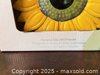 MaxSold Auction: Evergreen Hanging Glass Bird Feeder. Sunflower.  - San Francisco (California, USA) SELLER MANAGED Estate Sale Online Auction - Kenwood Way