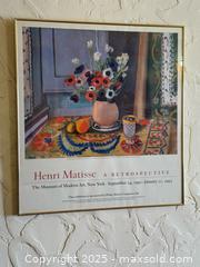 MaxSold Auction: Henri Matisse Vintage 1992 Offset Lithograph Print Framed Exhibition Poster &#34; - San Francisco (California, USA) SELLER MANAGED Estate Sale Online Auction - Kenwood Way