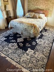 MaxSold Auction: Huge Vintage Black &#38; White Floral Rug - San Francisco (California, USA) SELLER MANAGED Estate Sale Online Auction - Kenwood Way
