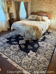 MaxSold Auction: Huge Vintage Black &#38; White Floral Rug - San Francisco (California, USA) SELLER MANAGED Estate Sale Online Auction - Kenwood Way