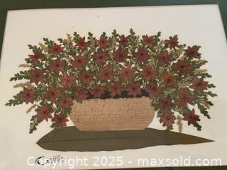 MaxSold Auction: Large Handmade Pressed Dried Real Flower Framed Collage - Floral Bouquet - San Francisco (California, USA) SELLER MANAGED Estate Sale Online Auction - Kenwood Way