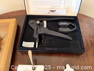 MaxSold Auction: NIB Gold Stag Deer Reindeer Bottle Opener & Stopper, Screwpull Lever Model, & More - San Francisco (California, USA) SELLER MANAGED Estate Sale Online Auction - Kenwood Way