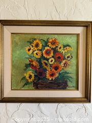 MaxSold Auction: Original Oil Painting of Sunflowers - San Francisco (California, USA) SELLER MANAGED Estate Sale Online Auction - Kenwood Way