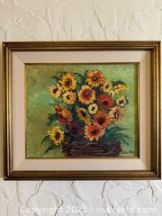 MaxSold Auction: Original Oil Painting of Sunflowers - San Francisco (California, USA) SELLER MANAGED Estate Sale Online Auction - Kenwood Way
