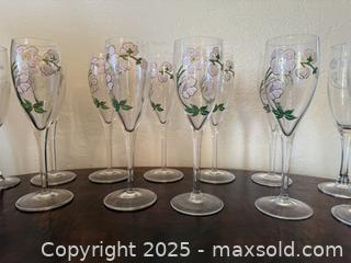 MaxSold Auction: Perrier-Jouët Champagne Flutes, Hand-Painted Anemone Flower Design, Tulip Footed Glasses, Elegant Dinner Party, Housewarming Wedding Gift - San Francisco (California, USA) SELLER MANAGED Estate Sale Online Auction - Kenwood Way