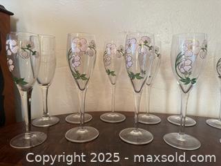 MaxSold Auction: Perrier-Jouët Champagne Flutes, Hand-Painted Anemone Flower Design, Tulip Footed Glasses, Elegant Dinner Party, Housewarming Wedding Gift - San Francisco (California, USA) SELLER MANAGED Estate Sale Online Auction - Kenwood Way