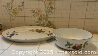 MaxSold Auction: RARE Vintage Royal Worcester Fine Porcelain Evesham Dishware: Serving Platter &#38; Bowl - San Francisco (California, USA) SELLER MANAGED Estate Sale Online Auction - Kenwood Way
