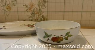 MaxSold Auction: RARE Vintage Royal Worcester Fine Porcelain Evesham Dishware: Serving Platter &#38; Bowl - San Francisco (California, USA) SELLER MANAGED Estate Sale Online Auction - Kenwood Way
