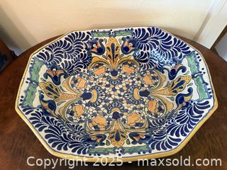 MaxSold Auction: URIARTE Talavera Pottery Sevilla Pattern Serving Bowl Dish - San Francisco (California, USA) SELLER MANAGED Estate Sale Online Auction - Kenwood Way