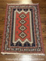 MaxSold Auction: Vintage Afshar Kilim Rug, Wool Kilim Rug - San Francisco (California, USA) SELLER MANAGED Estate Sale Online Auction - Kenwood Way