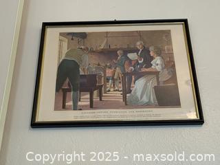 MaxSold Auction: Vintage Antoine Lavoisier: Oxygen, Combustion and Respiration Original Medical Print / Poster Framed Art - San Francisco (California, USA) SELLER MANAGED Estate Sale Online Auction - Kenwood Way