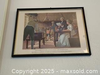 MaxSold Auction: Vintage Antoine Lavoisier: Oxygen, Combustion and Respiration Original Medical Print / Poster Framed Art - San Francisco (California, USA) SELLER MANAGED Estate Sale Online Auction - Kenwood Way