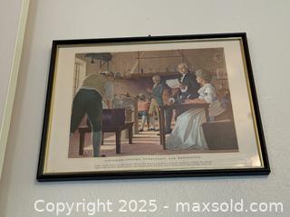 MaxSold Auction: Vintage Antoine Lavoisier: Oxygen, Combustion and Respiration Original Medical Print / Poster Framed Art - San Francisco (California, USA) SELLER MANAGED Estate Sale Online Auction - Kenwood Way