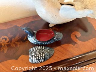 MaxSold Auction: Vintage Duck Decoy Trinket Box and Ceramic Bird Planter  - San Francisco (California, USA) SELLER MANAGED Estate Sale Online Auction - Kenwood Way