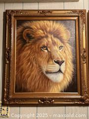 MaxSold Auction: Vintage Framed Art: Lion Oil Painting - San Francisco (California, USA) SELLER MANAGED Estate Sale Online Auction - Kenwood Way