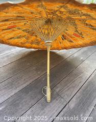MaxSold Auction: Vintage Hand Painted Chinese Paper Umbrella: Bamboo Asian Parasol - San Francisco (California, USA) SELLER MANAGED Estate Sale Online Auction - Kenwood Way