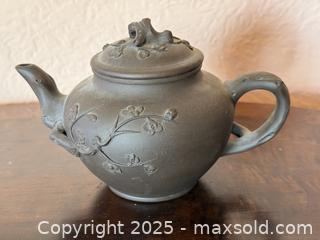 MaxSold Auction: Vintage Handmade Clay Chinese Ceramic Floral Teapot - San Francisco (California, USA) SELLER MANAGED Estate Sale Online Auction - Kenwood Way
