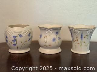 MaxSold Auction: Vintage LENOX Set of 3 Floral Votive Candle Holders Fine China 24K Yellow Gold Trim - San Francisco (California, USA) SELLER MANAGED Estate Sale Online Auction - Kenwood Way
