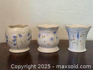 MaxSold Auction: Vintage LENOX Set of 3 Floral Votive Candle Holders Fine China 24K Yellow Gold Trim - San Francisco (California, USA) SELLER MANAGED Estate Sale Online Auction - Kenwood Way