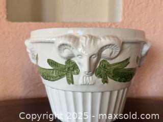 MaxSold Auction: Vintage Mid Century Regency Large Italian Ceramic Ram/Goat Head Garland Cache Flower Pot - San Francisco (California, USA) SELLER MANAGED Estate Sale Online Auction - Kenwood Way