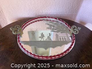 MaxSold Auction: Vintage Murano Glass Tray with Romantic Motif, Italy, 1950s - San Francisco (California, USA) SELLER MANAGED Estate Sale Online Auction - Kenwood Way