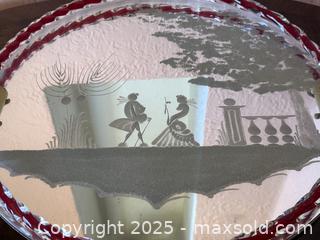 MaxSold Auction: Vintage Murano Glass Tray with Romantic Motif, Italy, 1950s - San Francisco (California, USA) SELLER MANAGED Estate Sale Online Auction - Kenwood Way