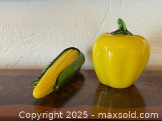 MaxSold Auction: Vintage Murano Hand Blown Glass Yellow Lot! Corn and Pepper. Beautiful Pieces! - San Francisco (California, USA) SELLER MANAGED Estate Sale Online Auction - Kenwood Way