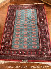 MaxSold Auction: Vintage Pakistani Bokhara Area Rug Beautiful!  - San Francisco (California, USA) SELLER MANAGED Estate Sale Online Auction - Kenwood Way
