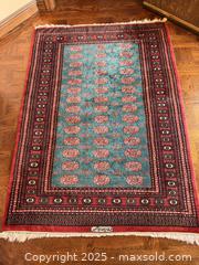 MaxSold Auction: Vintage Pakistani Bokhara Area Rug Beautiful!  - San Francisco (California, USA) SELLER MANAGED Estate Sale Online Auction - Kenwood Way