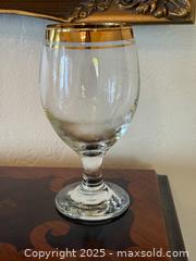 MaxSold Auction: Vintage Pasabahce Circle Turkey Art of Glass Set of 6 Wine Glasses with Gold Rim - San Francisco (California, USA) SELLER MANAGED Estate Sale Online Auction - Kenwood Way