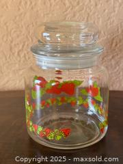 MaxSold Auction: Vintage Strawberry Shortcake Glass Storage Canister Candy Jar - San Francisco (California, USA) SELLER MANAGED Estate Sale Online Auction - Kenwood Way