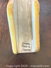 MaxSold Auction: Vintage Talavera Mexico Pottery Handmade Napkin Holder &#38; Floral Half Heart Jewlery Box - San Francisco (California, USA) SELLER MANAGED Estate Sale Online Auction - Kenwood Way