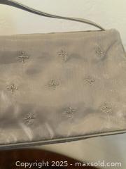 MaxSold Auction: Vintage Unbranded Silver Colored Top Handle Handbag w/ Metallic Silver Embroidery - San Francisco (California, USA) SELLER MANAGED Estate Sale Online Auction - Kenwood Way