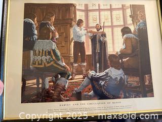 MaxSold Auction: Vintage William Harvey and the Circulation of Blood - Original Medical Print / Poster Art Framed - San Francisco (California, USA) SELLER MANAGED Estate Sale Online Auction - Kenwood Way