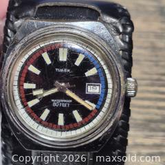 MaxSold Auction: 1970s timex watch with Pepsi dial - Central Elgin (Ontario, Canada)  PARTNER MANAGED Downsizing Online Auction - Shorlea Line (STORAGE)
