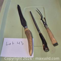 MaxSold Auction: Assorted mixed flatware and carving  - Central Elgin (Ontario, Canada)  PARTNER MANAGED Downsizing Online Auction - Shorlea Line (STORAGE)