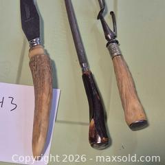MaxSold Auction: Assorted mixed flatware and carving  - Central Elgin (Ontario, Canada)  PARTNER MANAGED Downsizing Online Auction - Shorlea Line (STORAGE)