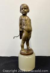 MaxSold Auction: "AMOR" Dated 1928 C.C.C.PREMIO " Paris Viena" Artist Signed  LORENZL Solid Bronze Pensive Cupid Sculpture Marble Base - Toronto (Ontario, Canada) PARTNER MANAGED Estate Sale Online Auction - Railside Road