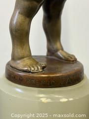 MaxSold Auction: "AMOR" Dated 1928 C.C.C.PREMIO " Paris Viena" Artist Signed  LORENZL Solid Bronze Pensive Cupid Sculpture Marble Base - Toronto (Ontario, Canada) PARTNER MANAGED Estate Sale Online Auction - Railside Road