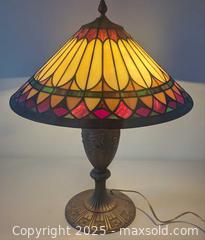 MaxSold Auction: Antique Tiffany Mission Style Stained Glass Table Lamp 21" Tall - Toronto (Ontario, Canada) PARTNER MANAGED Estate Sale Online Auction - Railside Road