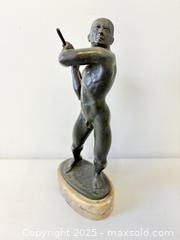 MaxSold Auction: Art Deco Nude Male Hammer Austrian Bronze Sculpture Artist Signed H Benedikt 1932 - Toronto (Ontario, Canada) PARTNER MANAGED Reseller Online Auction - 23a Railside Road