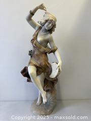 MaxSold Auction: C.1900 Large Art Nouveau Dancing Nude Gypsy Girl Carved Marble Alabaster Statue - Toronto (Ontario, Canada) PARTNER MANAGED Estate Sale Online Auction - Railside Road