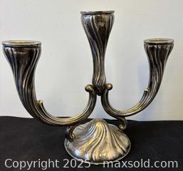 MaxSold Auction: Fabulous Jugendstil  Art Nouveau .835 German Silver Expressionist Candleholder 12" - Toronto (Ontario, Canada) PARTNER MANAGED Estate Sale Online Auction - Railside Road