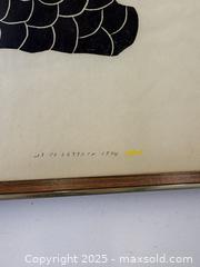 MaxSold Auction: Inuit Artist Signed Noah Meeko 1974 #42/46 "Two Owls" Framed Stonecut - Toronto (Ontario, Canada) PARTNER MANAGED Estate Sale Online Auction - Railside Road