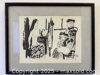 MaxSold Auction: Original 1954 Framed Picasso Heliogravure "Human Comedy Bougeois Admires The Muse" - Toronto (Ontario, Canada) PARTNER MANAGED Estate Sale Online Auction - Railside Road