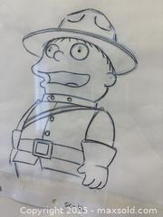 MaxSold Auction: Scarce Simpsons Original Production Graphite Drawing Ralph Wiggum "O Canada"  RCMP Mountie Uniform Animation Art Das Bus Episode - Toronto (Ontario, Canada) PARTNER MANAGED Estate Sale Online Auction - Railside Road