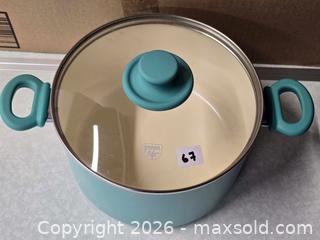 MaxSold Auction: M067 - Green Life Non Stick Pot With Lid - New With Issue - Whitby (Ontario, Canada) SELLER MANAGED Reseller Online Auction - Smartstop Self Storage Taunton Road E (STORAGE)