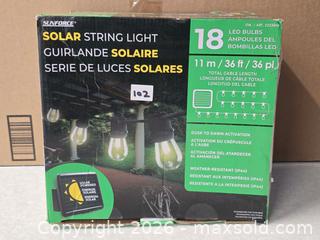 MaxSold Auction: M102 - Sunforce Solar String Lights - New - Whitby (Ontario, Canada) SELLER MANAGED Reseller Online Auction - Smartstop Self Storage Taunton Road E (STORAGE)